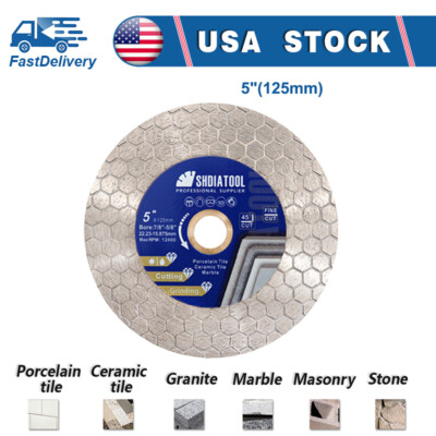 Diamond Cutting Wheel Disc 4-1/2'' Grinder Saw Blade for Porcelain Tile Marble