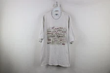 Vintage 90s Y2K Streetwear Mens 2XL XXL Spell Out Las Vegas Casino T-Shirt White