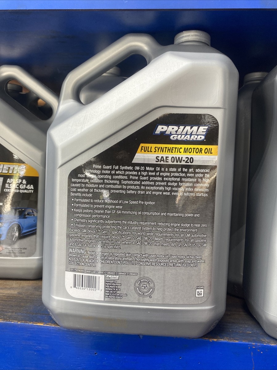Prime Guard Full Synthetic 0W-20 Oil | 5k Mileage