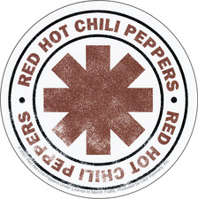 Sticker - Red Hot Chili Peppers Faded Distressed Asterisk 4" x 4" Die Cut 5869