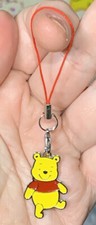 Silver Winnie The Pooh Double Sided Charm Purse Keychain Zipper Pull Attachment