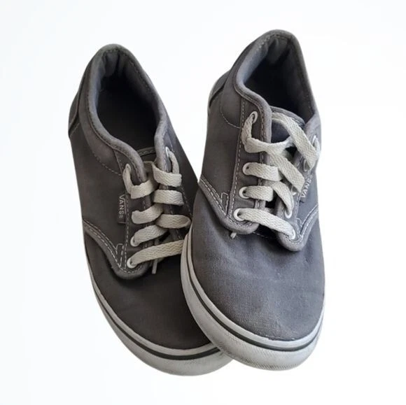 Scarpe basse sneakers basse Vans grigio tela maglia cravatta moda misura 6 5