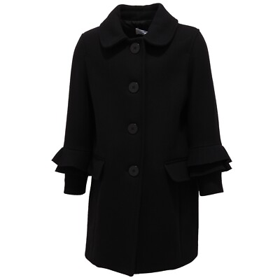 8951Y cappotto bimba girl SIMONETTA black wool/cashmere coat