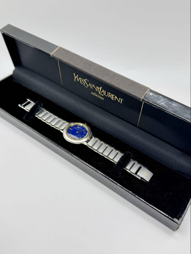 YSL Yves Saint Laurent Blue Dial Watch QZ 4625-E67269, Boxed YSL Yves Saint Laurent Blue Dial Watch QZ 4625-E67269, Boxed