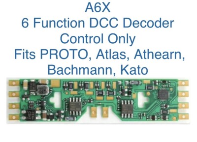 TCS A6X Motor Decoder 6 Function Drop-in w/ BEMF & 1.5v Power Supply HO Scale