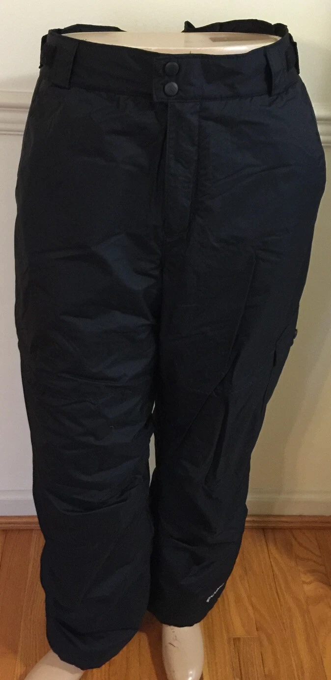 Men's Columbia Black Large WM8008 Nylon Snow Gun Pant Ski Insulated Winter