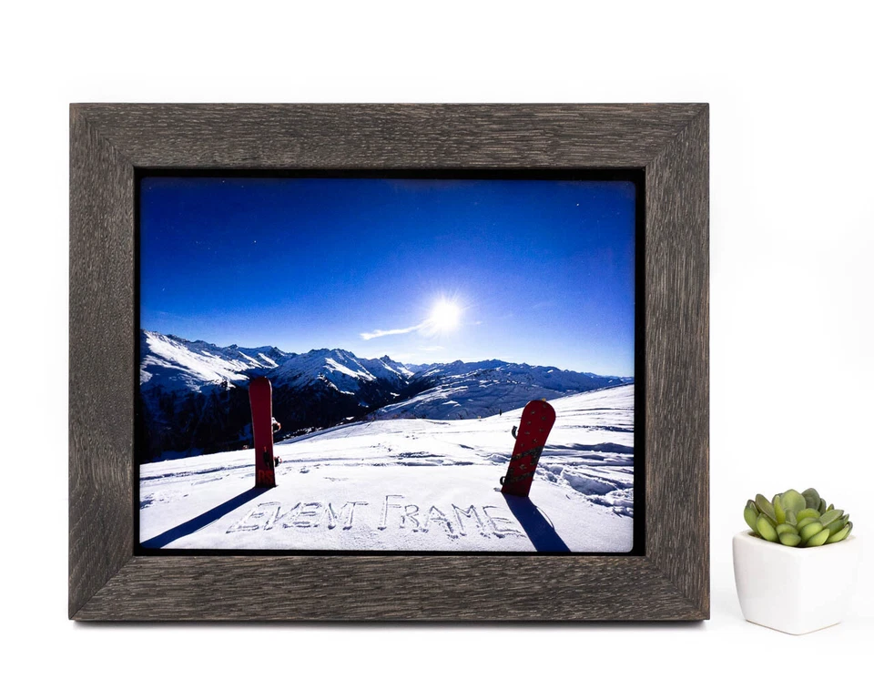 Hochwertiger iPad-Halter aus Schwarzem Eichenholz, Öko-Rahmen Stellen o. Hängen - Bild 2 von 4