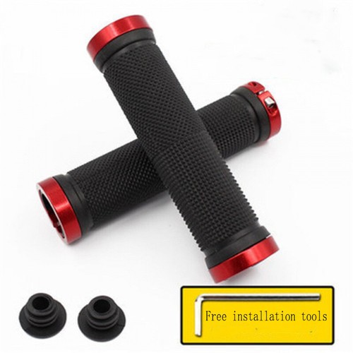 Cycling Lock-On Ends Ergonomic Rubber Bicycle Handlebar MTB Mountain Bike Grips - Picture 15 of 16