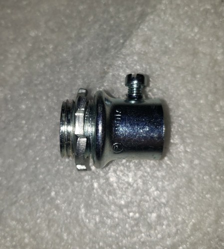 Conector Emt tipo tornillo Neer chapado en acero zinc 4050S 1/2" Qyt: 25 en una caja - Imagen 2 de 3