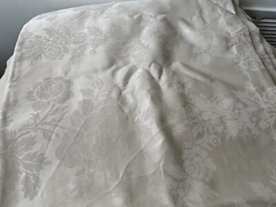 NWT Zara Home Tablecloth 8/10 People Mushroom Cotton w/Hidden Flowers 67''x138''