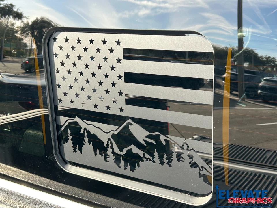 For Ford F250 And F350 Graphics Rear Window Flag Stripes Vinyl Decals 2017-2023 - Изображение 2 из 4
