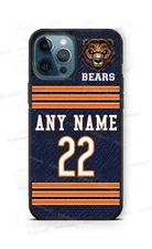 Customized Bears Jersey Personalized Phone Case for iPhone Samsung Game Day Gift