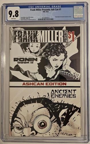 FRANK MILLER PRESENTS ASH CAN #1 CGC 9.8 WHITE PAGES MILLER STORIES AND ART