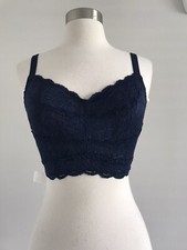 NWT COSABELLA LACE STRETCHY NAVY BLUE BRALETTE BRA SIZE S/P/P