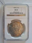 1898 O MORGAN DOLLAR NGC MS 64 Slightly Toned!Beautiful Coin!