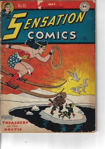 Sensation Comics 65 Wonder Woman G/VG 1947 Glossy Double Size