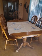 Hand Embroidered Tablecloth with Lace Borders 42 x 38 in.