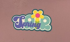 Spring Air Scrapbook Title Handmade Paper Pieced Die Cut