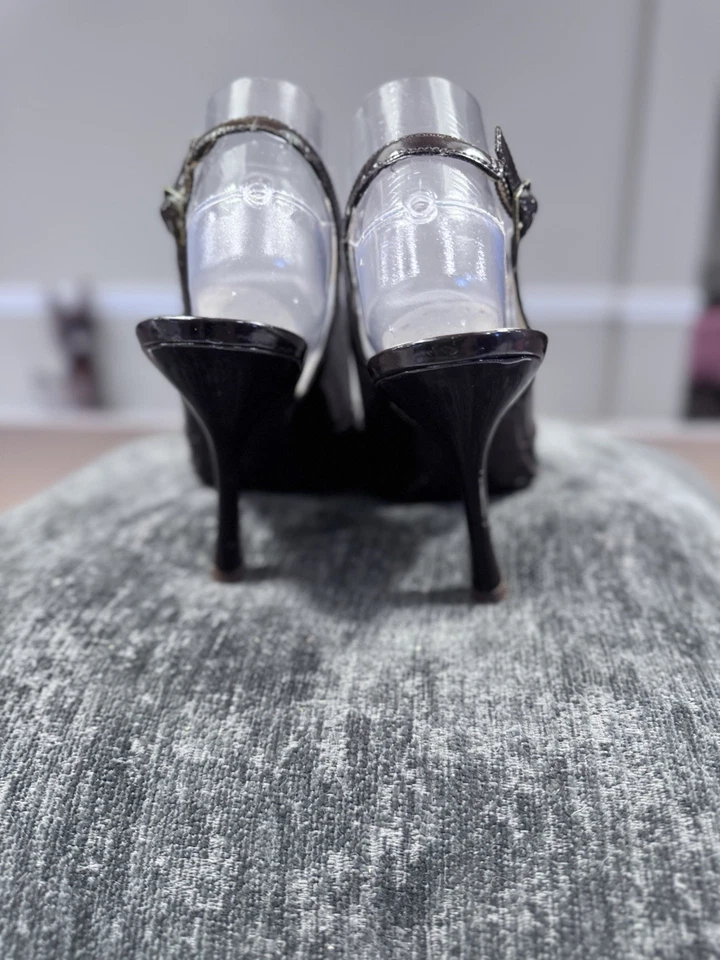 BCBGirls Women's Pointy Toe Sling backs Stiletto Heels Brown Size 7 - Image 4 of 4