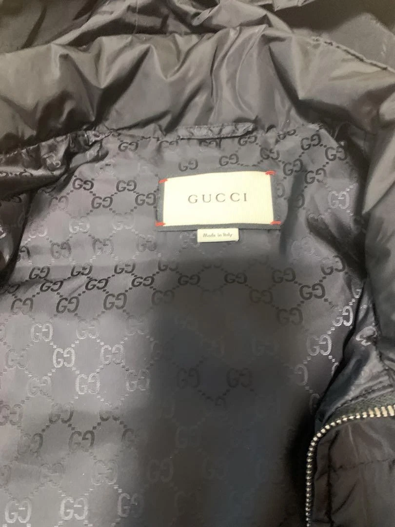 Piumino Gucci Navy bambino taglia ottimo u cappuccio dettagli logo GG