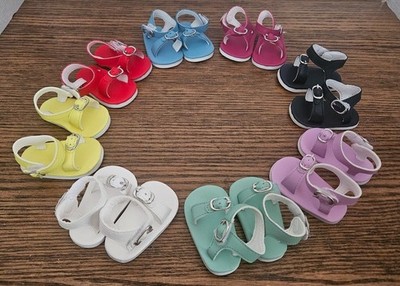 NEW: Footwear, Sandals, Multi-Color 8 Choices, for 18'' Dolls