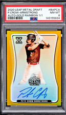 2020 Metal Draft Gold Rainbow Pete Crow-Armstrong ROOKIE RC AUTO 1/1 PSA 8