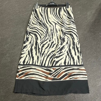JOSEPH RIBKOFF Animal Print Straight Skirt Women's Size 8 Beige/Multi