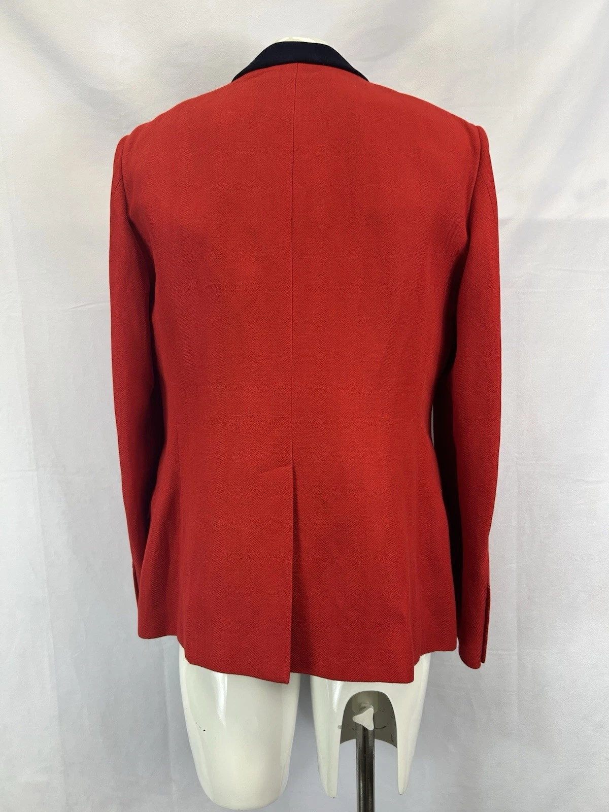 Gucci blazer doppiopetto a spina di pesce colore rosso taglia US 42