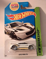 Hot Wheels HW Workshop 2014 Lotus Evora GT4 Diecast 1:64 White Unopened Box