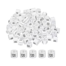 Clothes Hanger Marker Colored Hanger Sizer Number 120, White 100 Pcs