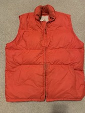 Vintage REI CO OP Goose Down Puffer Vest Mens Large Red Full Zip Outdoor 70s