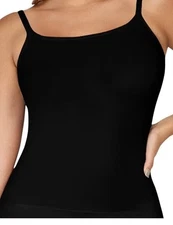 Curveez Incredibly Shaping Cami Women's Size Large Black Shapewear Tank Top