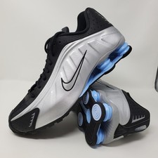 Nike Shox R4 Psychic Blue Metallic Silver Black HQ1988-004 Men's Size 12