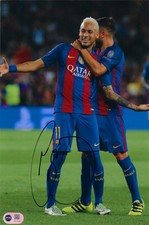NEYMAR JR. SIGNED FC BARCELONA BRAZIL 12x8 PHOTO (ACG CERT AG17153)