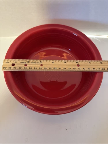 Red Homer Laughlin Fiesta 8 3/8" Scarlet Vegetable Bowl Rimmed Serving Dish