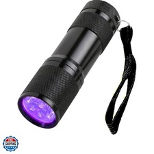 UV Ultra-Violet 2 LED Flashlight Blacklight Light 395 nM Inspection Lamp Torch