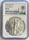 Sample Slab - NGC #silverdegenerates StackingNYC - 2022 Silver Eagle MS70