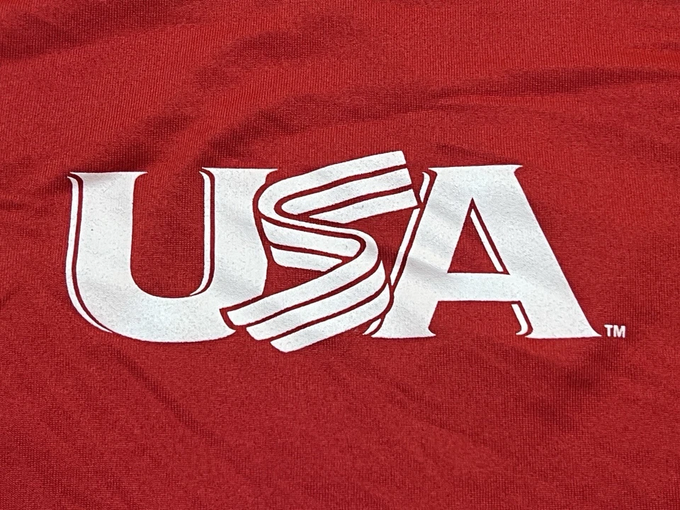 Camiseta roja emitida por jugadores de béisbol olímpico de Estados Unidos para hombre - Nike Dri-Fit - grande Foto 3 de 4