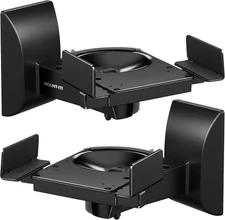 Bookshelf Speaker Wall Mount, Pair of Universal Side Clamping Speaker Shelf Wall