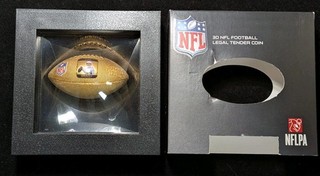 RARE Tom Brady 3D NFL Football Coin $1 Legal Tender 2019 Samoa Bradford Mint