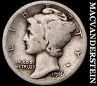 1916 Mercury Dime- Silver- Scarce Better Date No Reserve #J4945