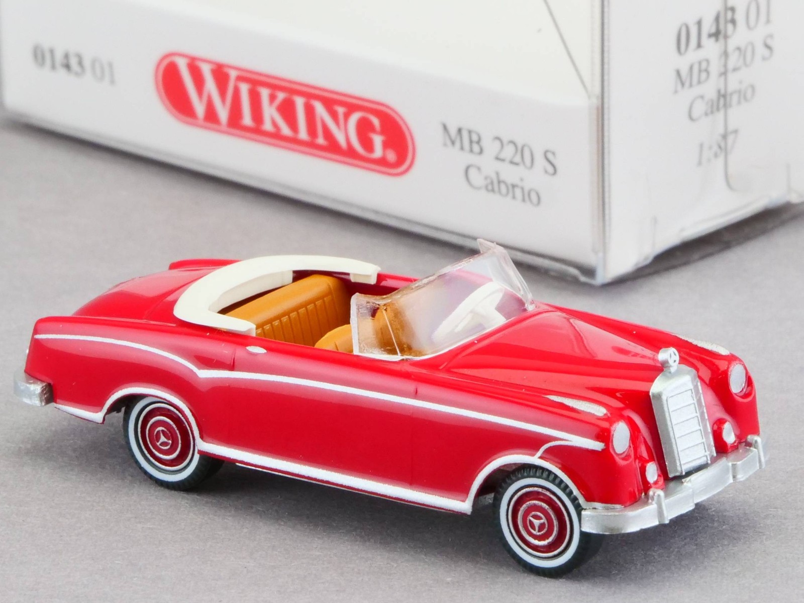 Wiking 014301 Mercedes MB 220 S Ponton Cabrio W 180 II Mint! OVP 1:87