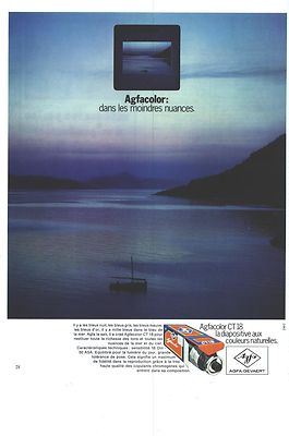 1972 ADVERTISEMENT AGFACOLOR CT 18 the slide in the smallest shades
