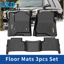 Front + Rear Floor Mats for 2015-2020 Chevy Tahoe GMC Yukon All Weather 3D Liner