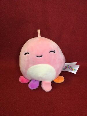 4.5  JEANNE Christmas Pink OCTOPUS ORNAMENT Holiday Squishmallow Plush Toy 2021