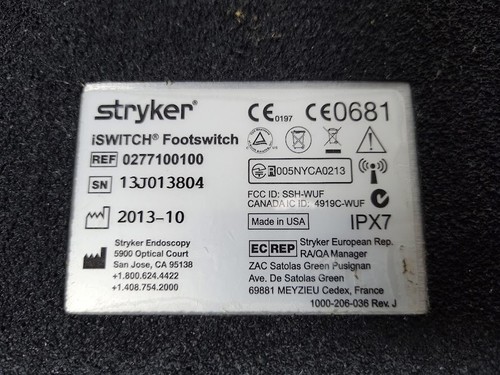 Stryker iSwitch Wireless Footswitch Ref. 0277-100-100 - Picture 5 of 7