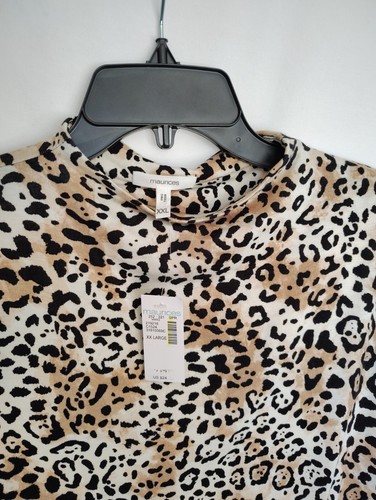 Maurices Sleeveless Tunic Size XXL NWT Animal Print Rayon Gathered Waistline - Picture 3 of 4