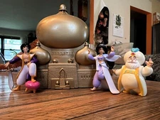 90's Disney Mattel Once Upon A Time Aladdin Play Set With 3 Figures