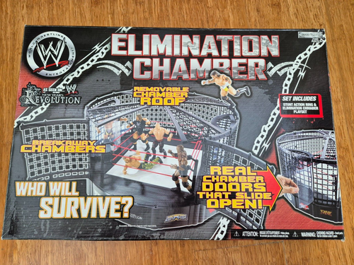 WWE Jakks Pacific Elimination Chamber Boxed Plus Boxed 6 figure set plus 2 figs - Picture 4 of 10