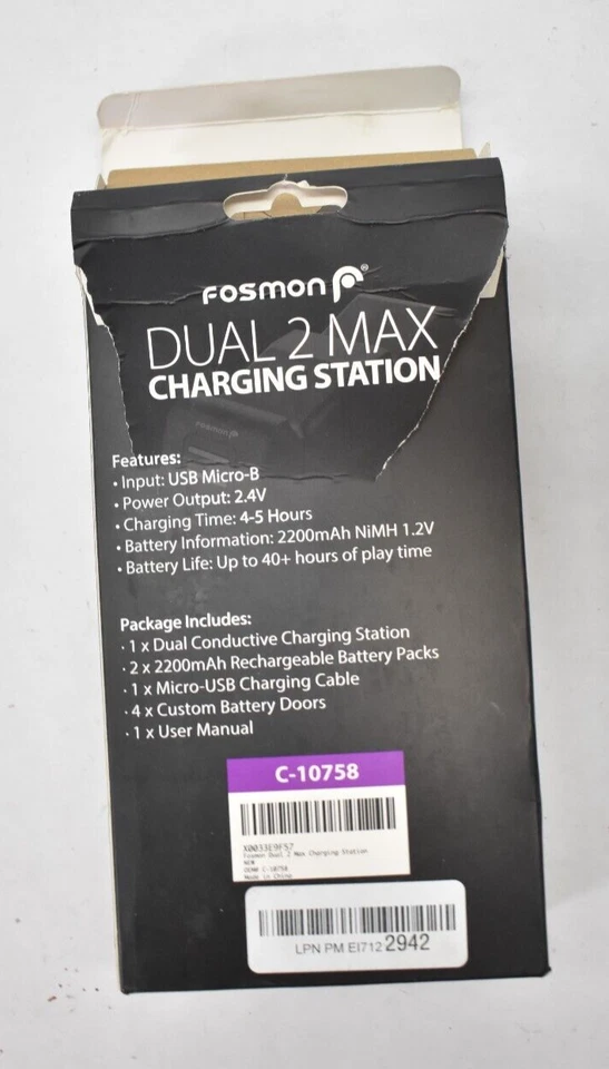 Fosmon Dual 2 Max Charger Station w 4 Rechargeable Batteries & Covers For XBox - Image 3 of 4